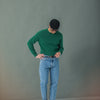 Pull Col Rond Lambswool Vert