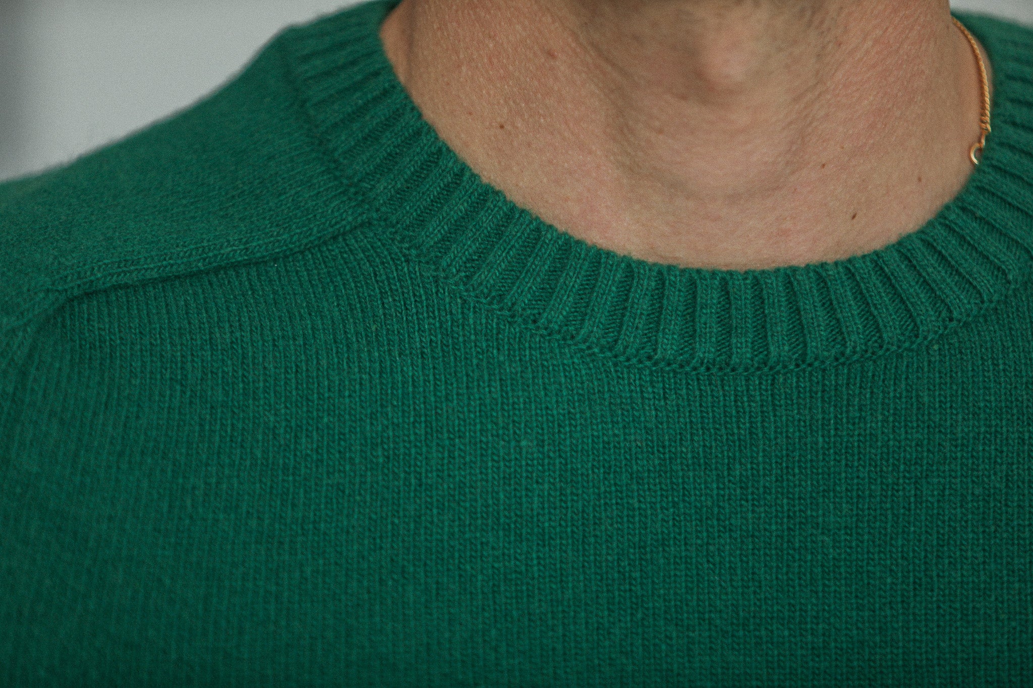 Pull Col Rond Lambswool Vert