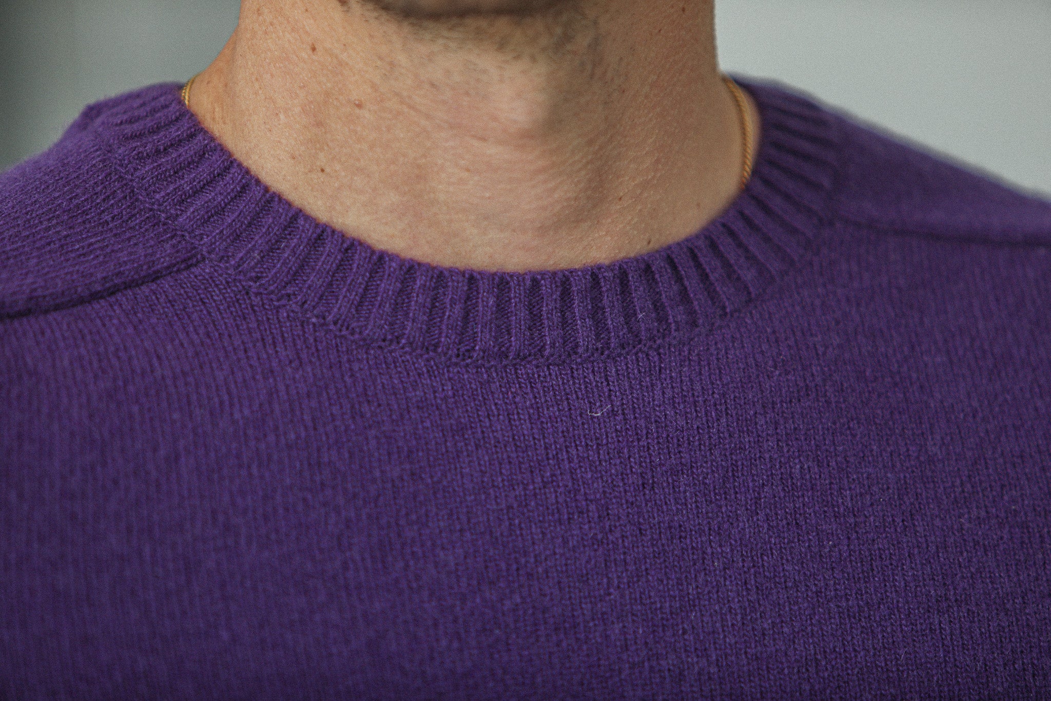 Pull Col Rond Lambswool Violet