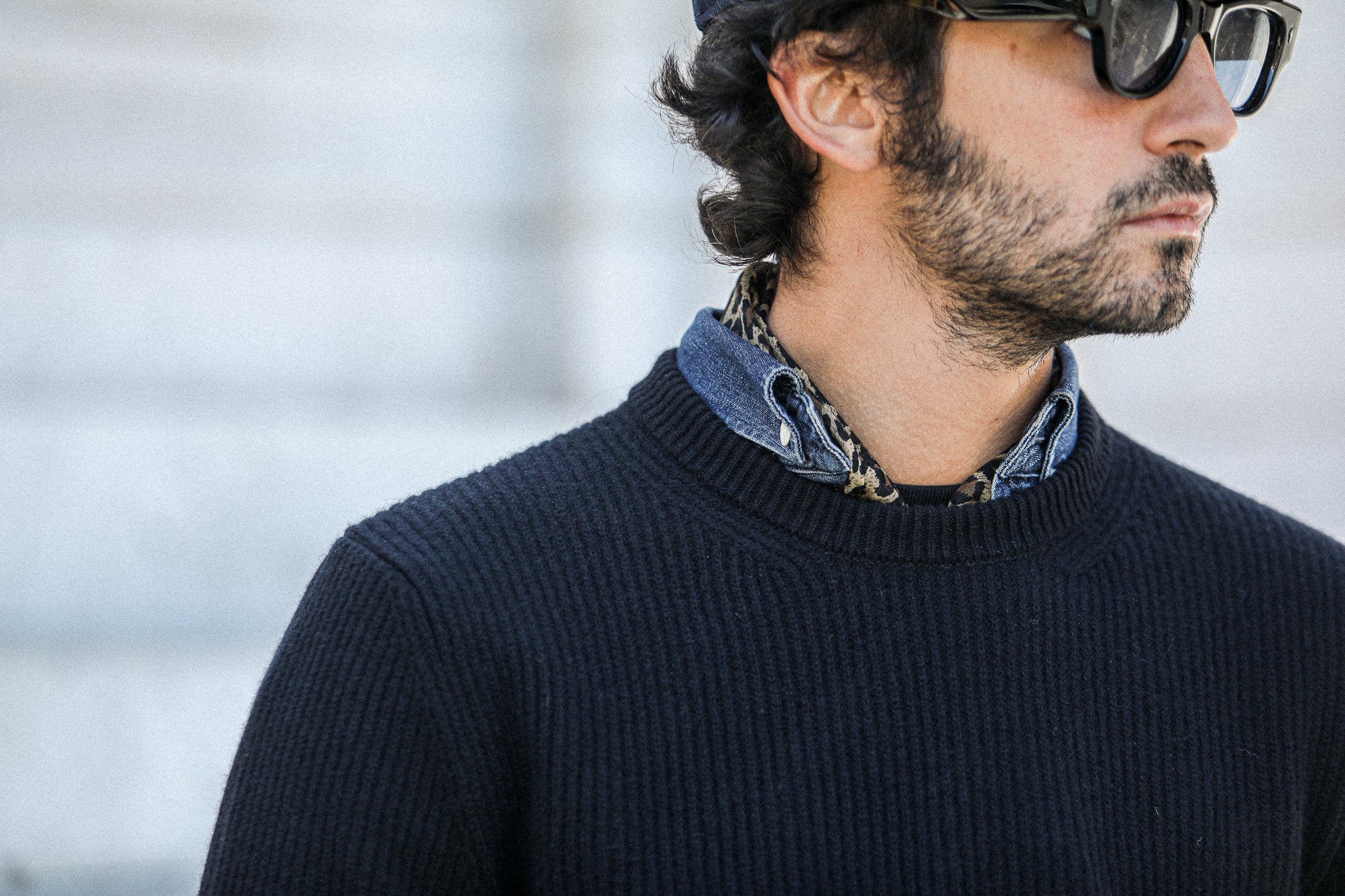 Pull Militaire Lambswool Noir