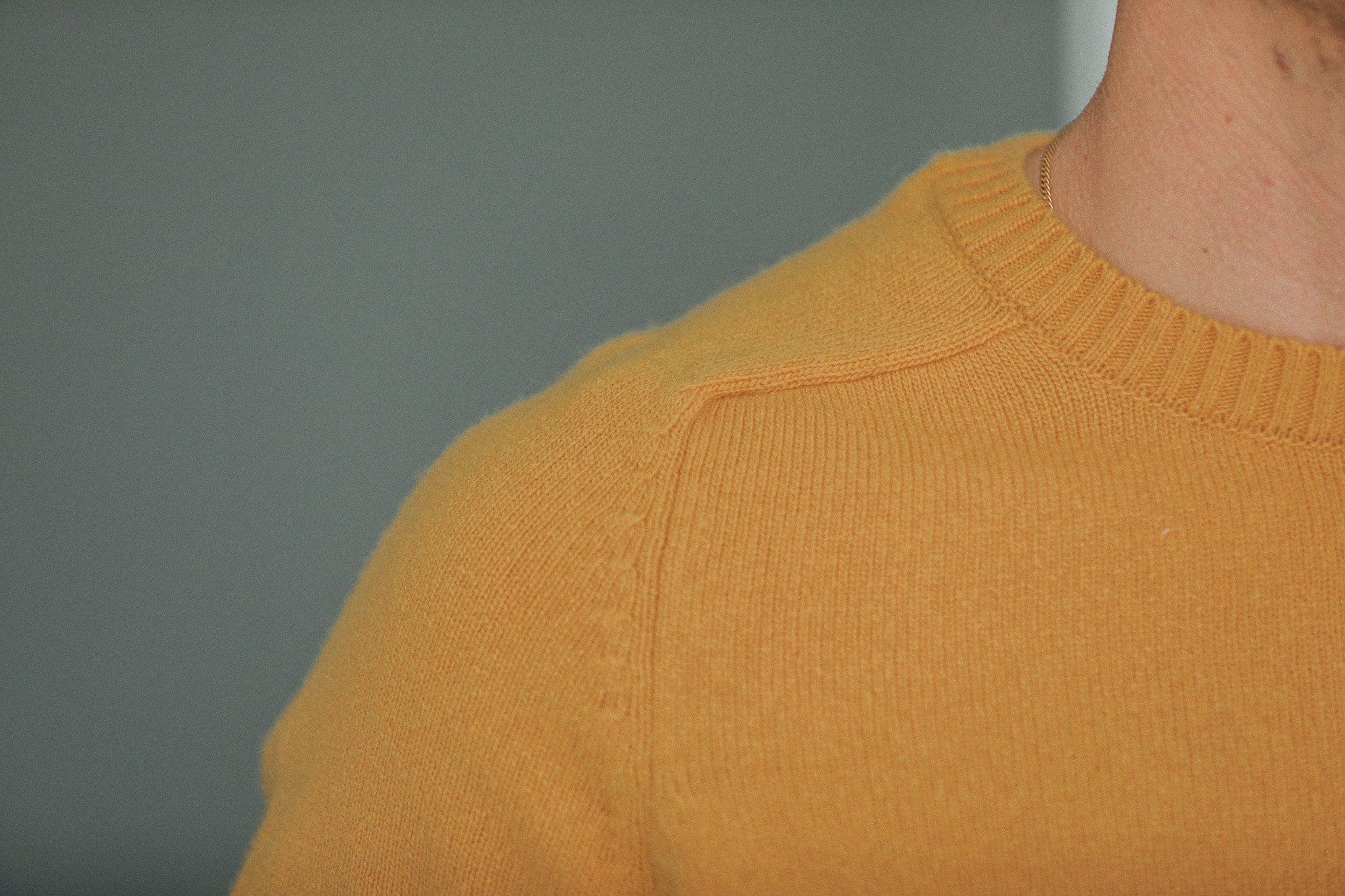 Pull Col Rond Lambswool Yellow