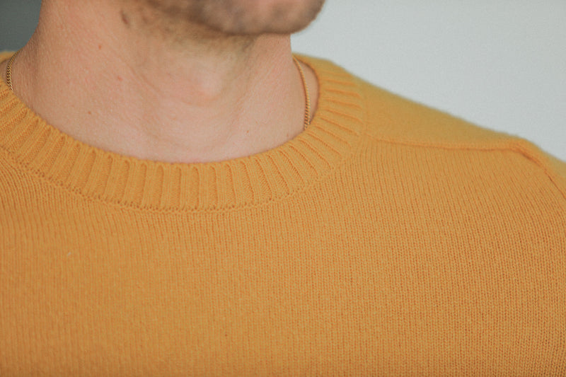 Pull Col Rond Lambswool Yellow