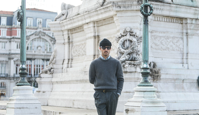 Pull Militaire Lambswool Dark Grey