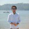 Chemise Oxford Rayures Blue & Green - Retro Fit