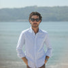 Chemise Oxford Rayures Blue & Green - Retro Fit