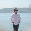 Chemise Oxford Rayures Blue & Red - Retro Fit