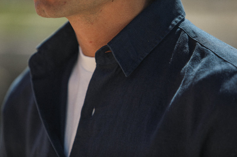 Chemise Lin Navy - Modern Fit