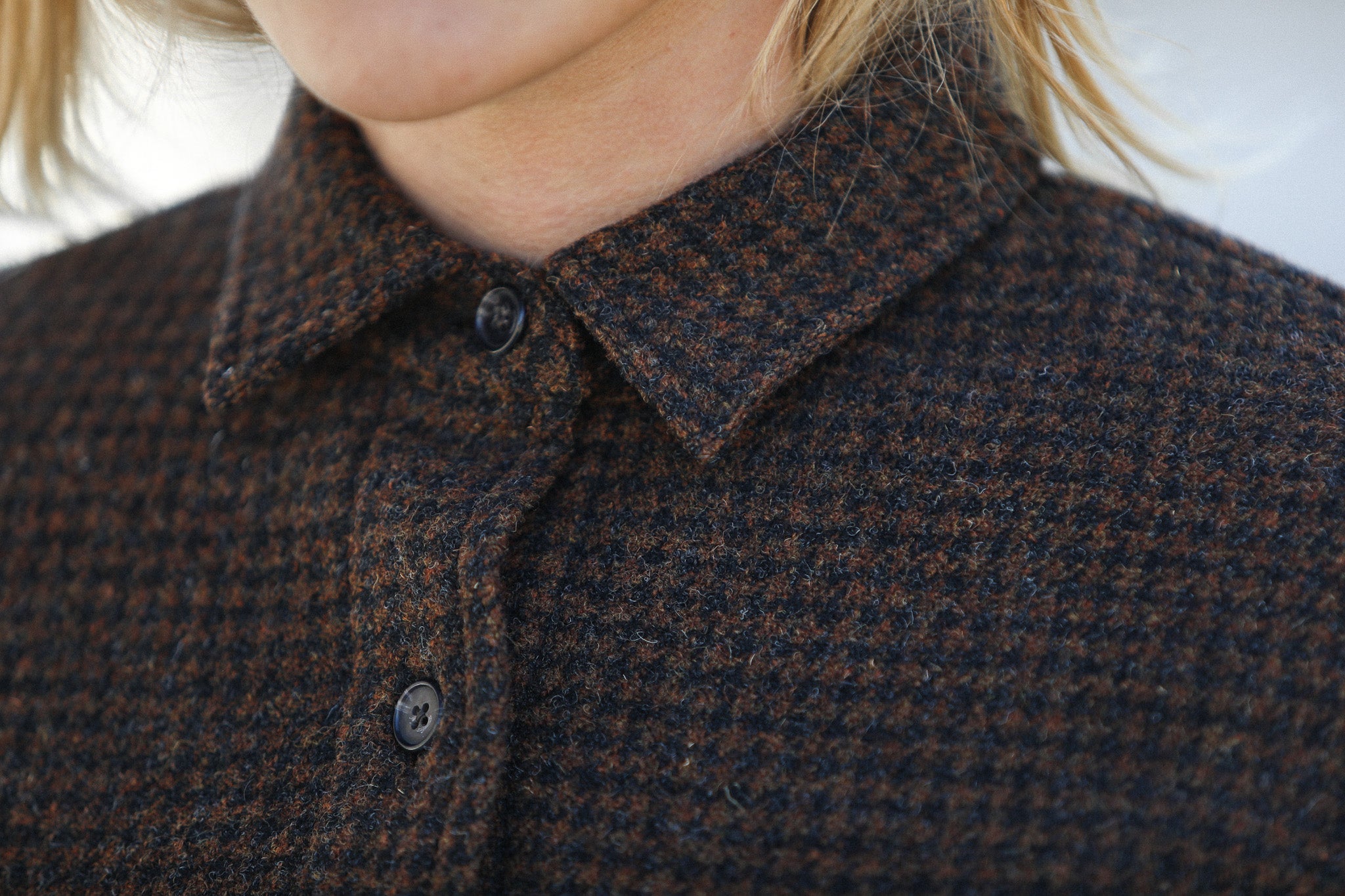 Surchemise Laine Pied Poule Brown & Black