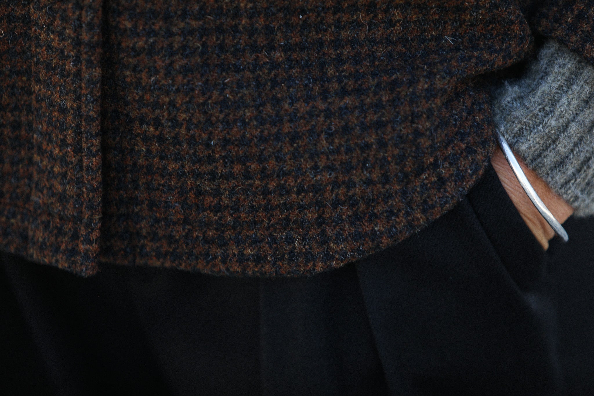 Surchemise Laine Pied Poule Brown & Black