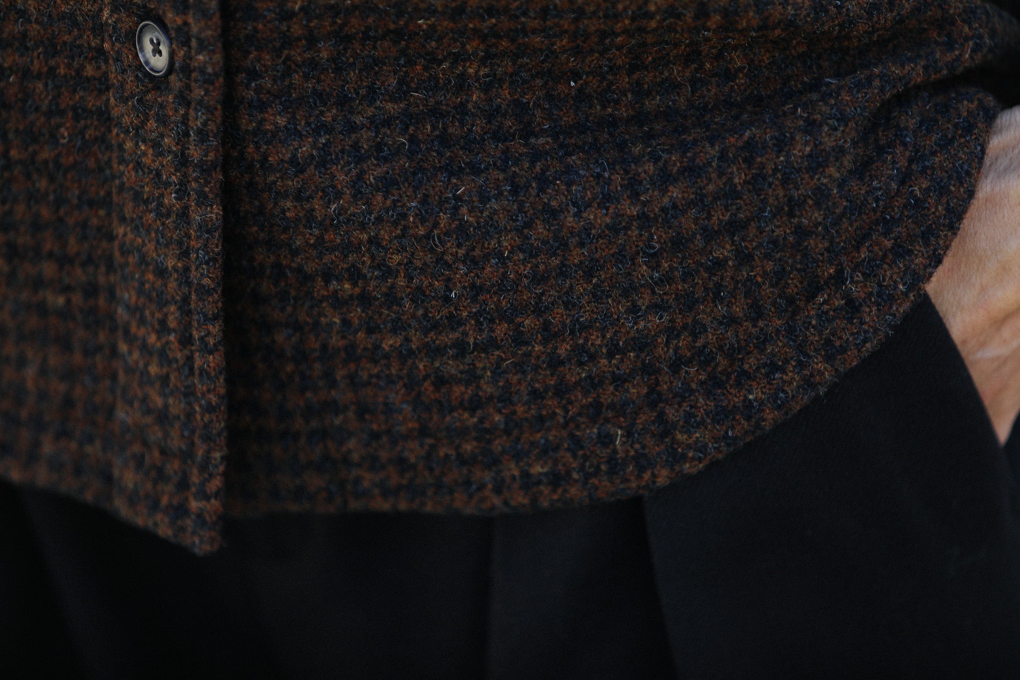 Surchemise Laine Pied Poule Brown & Black