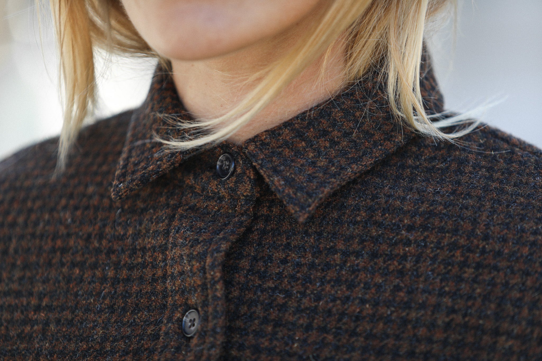 Surchemise Laine Pied Poule Brown & Black