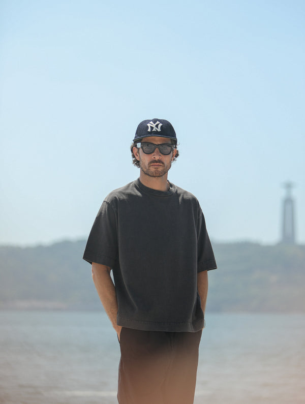 Tee-Shirt Oversized Acid Wash Grey