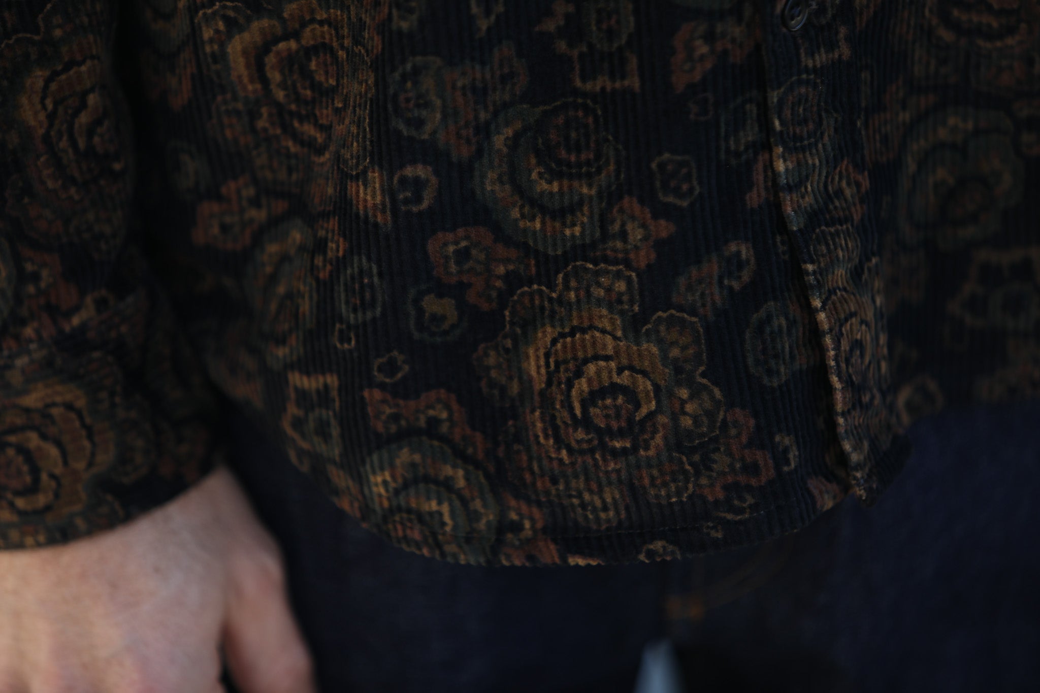 Surchemise Velours Paisley Noir - New Modern Fit