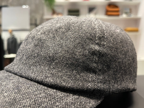 Casquette en Laine Tweed Grise