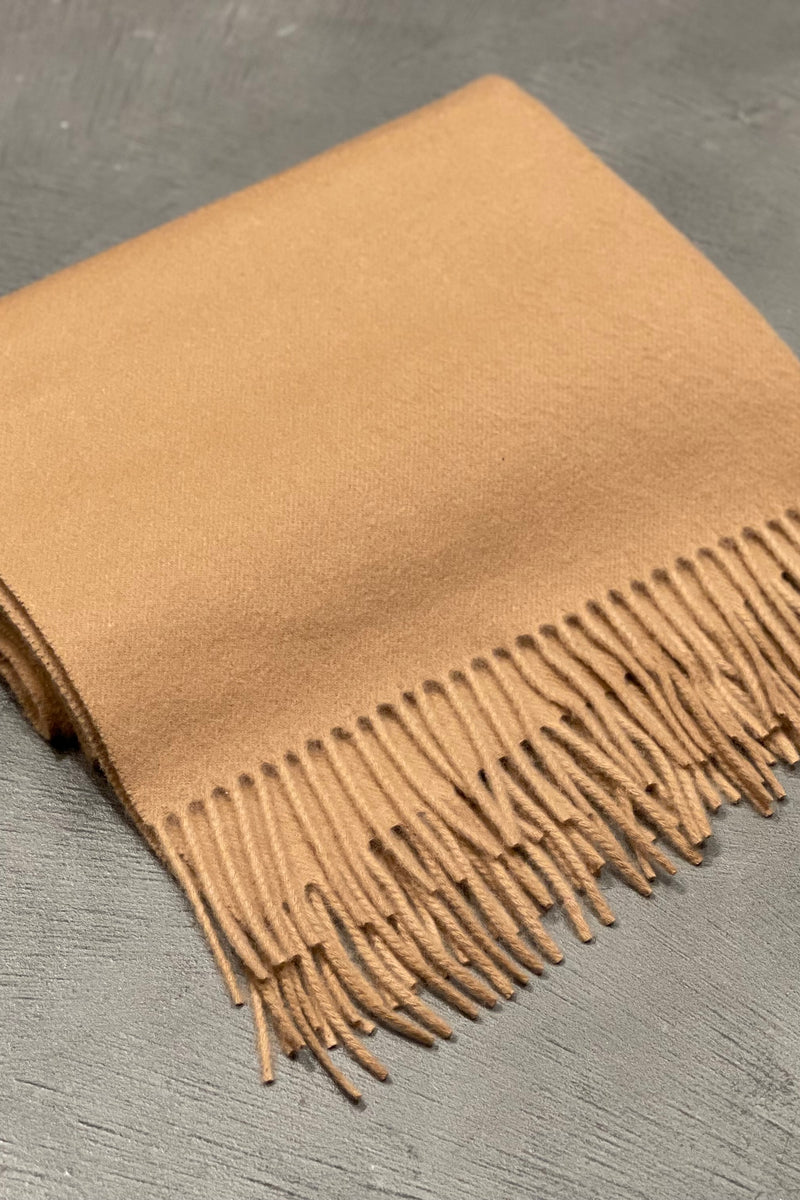 Echarpe Oversize En Laine d'Agneau Beige