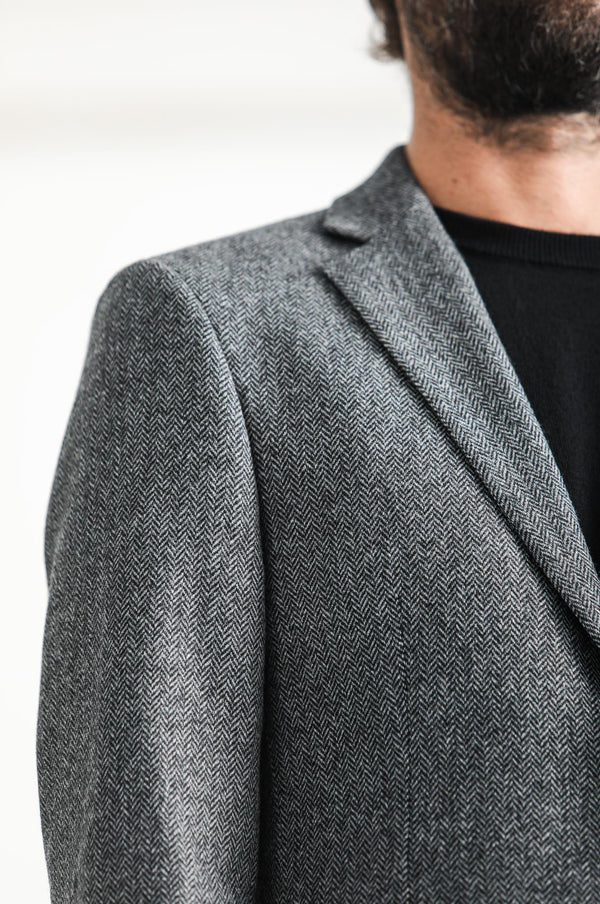 Blazer Laine Mérinos Moon Chevrons Gris