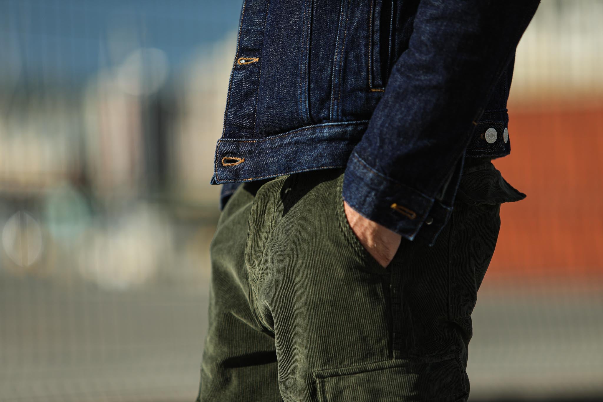 Cargo Pants Velours Khaki