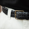 Ceinture Cuir Tressée Noir