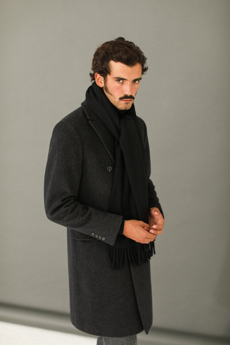 Echarpe Oversize Lambswool Noire
