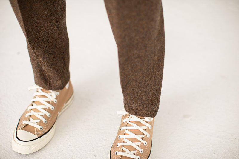 Pantalon Elegant Tweed Bronze