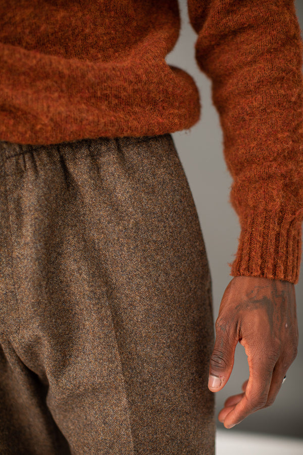 Pantalon Elegant Tweed Bronze