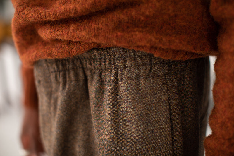 Pantalon Elegant Tweed Bronze