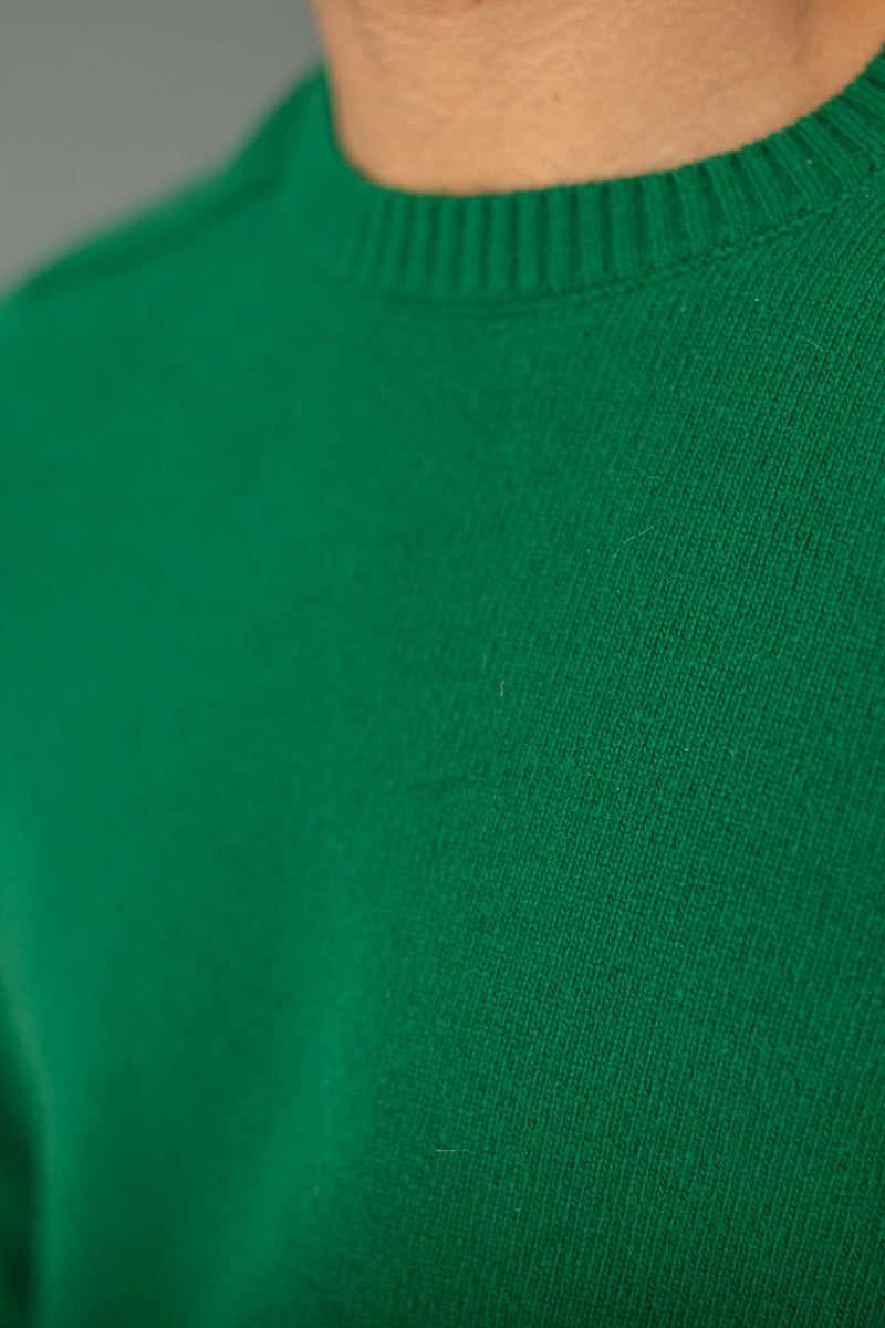 Pull manches marteau Laine Vert