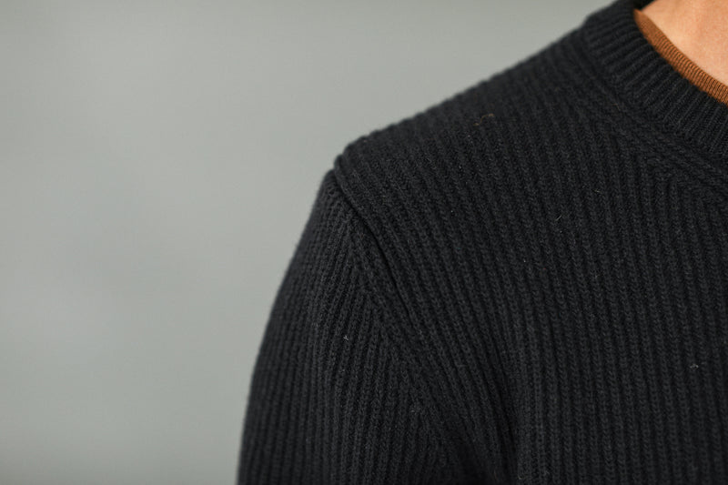 Pull Militaire Lambswool Noir
