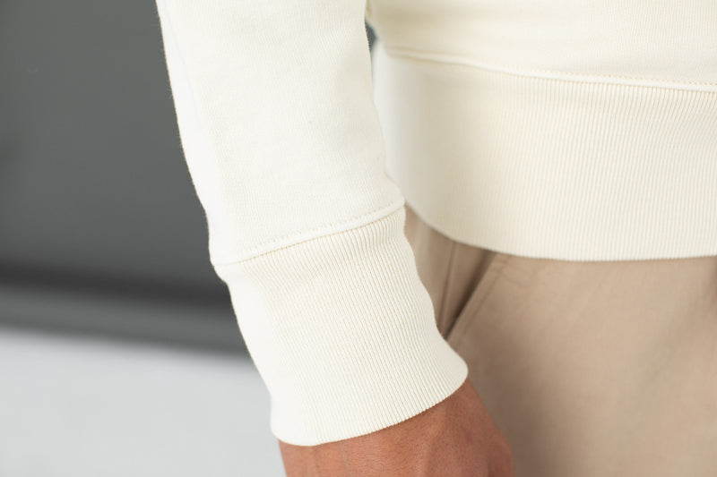 Sweatshirt Molleton Lourd Vintage Crème